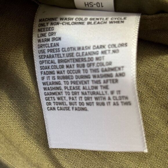 Uniqlo Linen Cotton Utility Resort Light Jacket olive green women’s XS - Picture 4 of 10